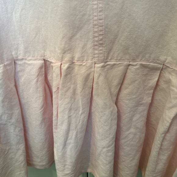 Pink 100% Linen Ladies Blouse - Picture 4 of 5